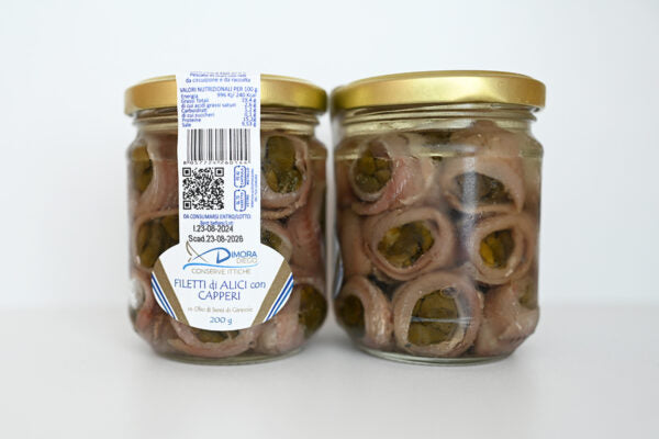 Filetti di alici arrotolate