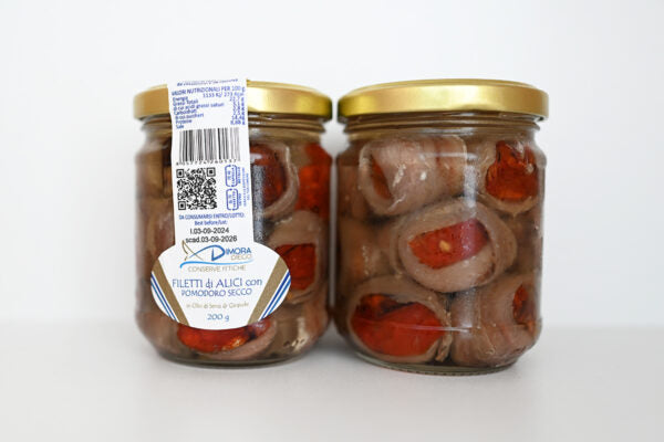 Filetti di alici arrotolate