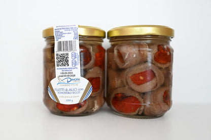 Filetti di alici arrotolate