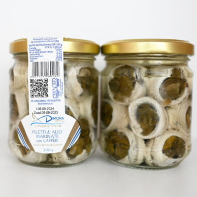 Filetti di Alici marinate arrotolate