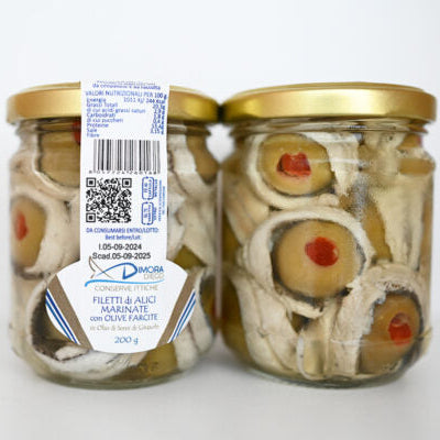 Filetti di Alici marinate arrotolate
