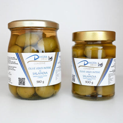 Olive verdi intere in salamoia